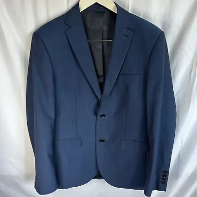 Next Tailoring Mens Navy Blue Blazer Jacket Slim Fit 40R Wool Blend • $20.54