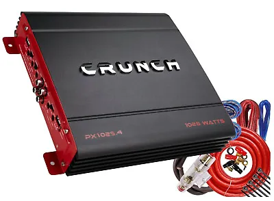 Crunch PX-1025.4 4 Channel 1000 Watt Amp Car Stereo Amplifier + Wiring Kit • $89.99