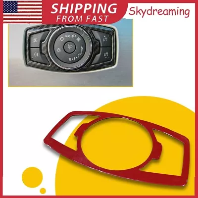 Carbon Fiber Grain Headlight Switch Cover Trim For Ford Mustang 2015-2020 USA • $9.59
