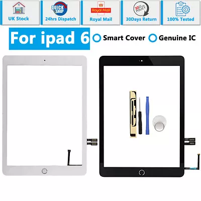 For 2018 IPad 6th Gen A1893 A1954 Touch Screen Replacement Glass Digitizer + IC • £13.99