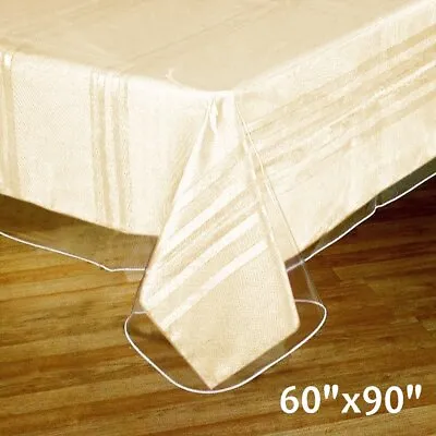 Clear Plastic Vinyl 60x90  TABLECLOTH Protector Table Cover Wedding Party SALE • $8.96