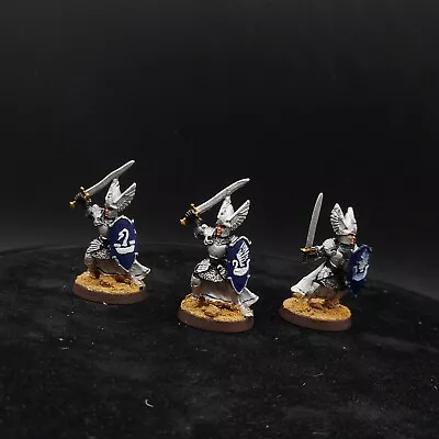 £49.50 • Buy Painted Warhammer LoTr OOP METAL Dol Amroth Knights ×3  Lot #1(foot) Fiefdoms Gw