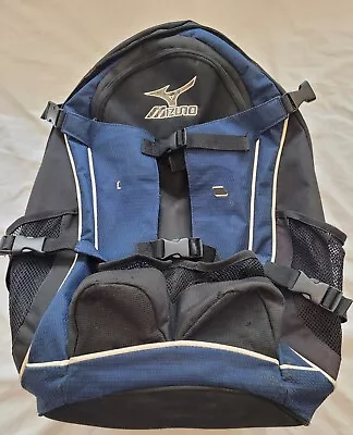 Mizuno Vapor Batpack Backpack Multi Compartments & Zippers Navy Blue & Black • $34.99