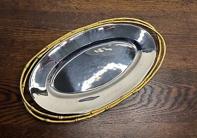 Evoca By L'Objet 24K Gold Finish Bamboo Serving Platter • $128