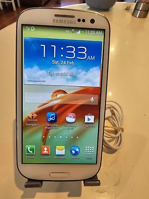 Samsung Galaxy S3 - 4G Model I9300T UNLOCKED Works Perfectly * Hair Line Cracks* • $45