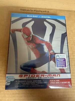 Spiderman Legacy (5 Movie) Reg Free US Blu Ray Steelbook NEW & SEALED Marvel • £69.99