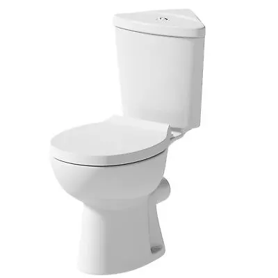 £144.97 • Buy Bathroom Close Coupled Corner Toilet Space Saving WC Pan Soft Close Seat Cistern