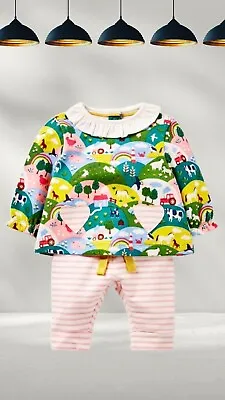 Ex Baby Boden Supersoft Cotton Jersey Playset In Multi Coastal Farm A Bit Defect • £10.12