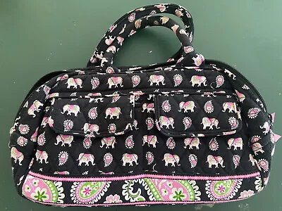 Vera Bradley - Pink Elephant - 2007 Small Handbag With Two Outside Snap Pockets • $7.92