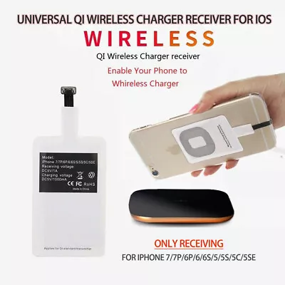 Universal Qi Wireless Charger Receiver Fit For Non-wireless IPhone 6/6s/7/7plus • $6.99