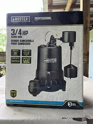 Master Plumber /Pentair 3/4 HP Sub Sump Pump  235817 • $225