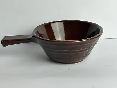 Marcrest Daisy Dot Brown Soup Chili Bowl Oven Proof Stoneware US Vintage Antique • $11.99