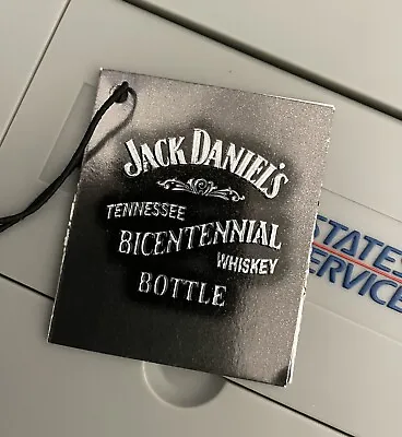 Jack Daniels Minty Bicentennial Replica Decanter Bottle Tag- Silver • £14.46