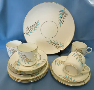 Lovely Vintage Edwardian Floral China - PART TEA SET - Trios X4 + Cake Plate • £10.50