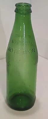 Vintage Embossed Green Soda Bottle No Deposit No Return 8  10 Oz Ounce • $14.99