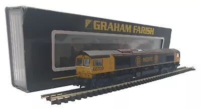 Working Bachmann Graham Farish N Gauge 371-379 Class 66 Diesel Loco 66709 Medite • £125