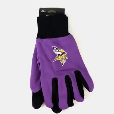 Minnesota Vikings 2 Tone Sports Utility Gloves W/ Pvc Grip All Purpose Sport New • $6.98