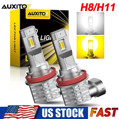 2pcs Switchback H11 H16 H8 LED Fog Light Bulbs Dual Color Yellow White Canbus US • $24.69