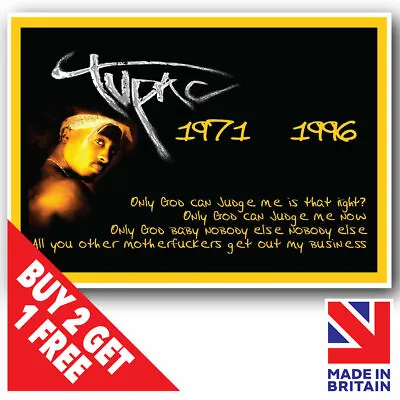 2Pac Tupac 2 Pac Rap Hip Hop Music Poster Art Print LARGE A3 A4 A5 LAMINATED 10 • £3.49