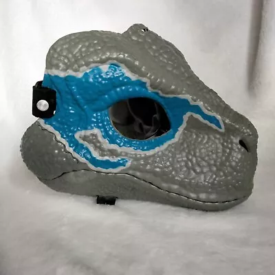 Jurassic World Legacy BLUE VELOCIRAPTOR MASK Mattel Moveable Jaw Raptor Dinosaur • $25