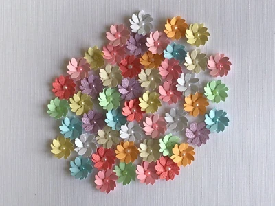 £2.50 • Buy Luxury Mixed Pastel Flowers X50  Embellishments For Card Making(R5)