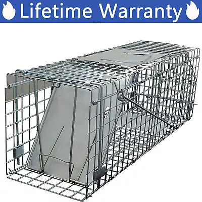 $35.55 • Buy 24 X7.5 X8.3  Humane Animal Trap Steel Cage Rodent Control Skunk Rabbit Rodent