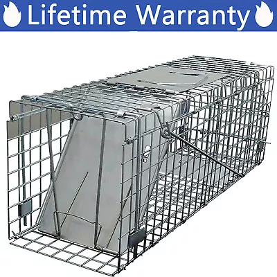 $37.76 • Buy 24 X7.5 X8.3  Humane Animal Trap Steel Cage Rodent Control Skunk Rabbit Rodent