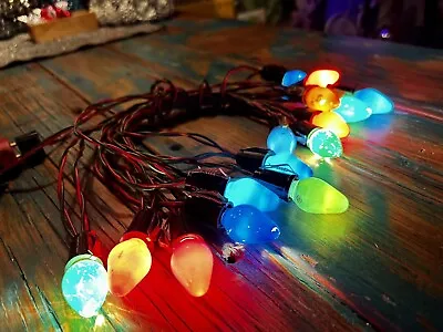 $17 • Buy Vintage Holiday Christmas Tree String Lights - C7 Bulbs Colors