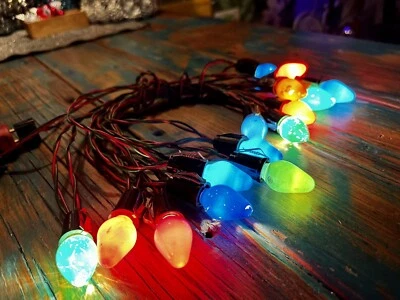 $17 • Buy Vintage Holiday Christmas Tree String Lights - C7 Bulbs Colors