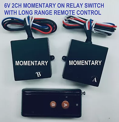 6V 2ch Dry Contact Output MOMENTARY ON Switch With Long Range Remote Control • $27