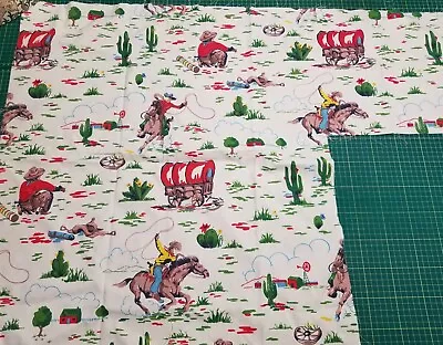 Cath Kidston Cowboy Fabric Remnants Cotton Duck Fabric • £3.99