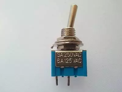 Pack Of 10 - MINIATURE MINI TOGGLE SWITCH SPST ON-OFF 3A/250V 6A/125V  • $9.99