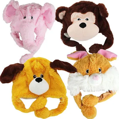 Magic Movers Animal Hats Children's  Fluffy Hats With Moving Ears In 4 Designs  • £9.95