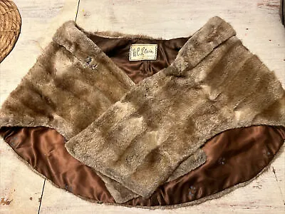 Vintage Mink Fur Stole Wrap - H C Litwin Furs Philadelphia Vtg1940’s Ships 1 Day • $9.99