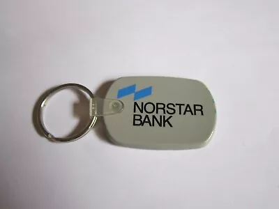 Vintage Norstar Bank Gray Vinyl Keyring Key Chain Collectible 1980's FREE SHIP • $12.95