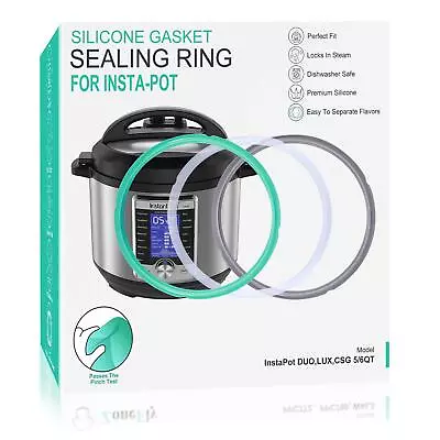 6 Quart Instant Pot Sealing Ring-Replacement Pinch Test 100% Silicone 6QT 3-Pack • $28.92