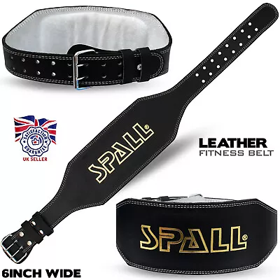 £11.99 • Buy Weight Lifting Leather Belt Gym Training Powerlifting Straps 6  WideBack Support