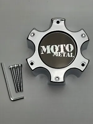 Moto Metal Chrome 6 Lug Wheel Center Cap W/Screws 306B1396H CAP M-932 • $33