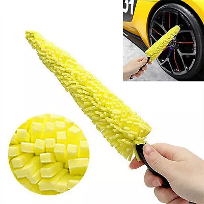 Car Wheel Cleaning Brush Tool Tire Tyre Washing Clean Soft Bristle Cleaner Tool • $12.40