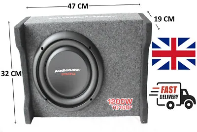 Audiobahn 10  1200W Car Truck Shallow Mount Down Firing Slim Loaded Box • $298.58