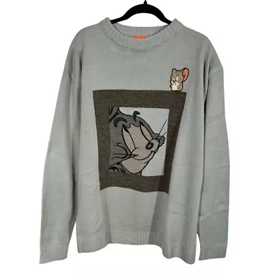 Vintage Iceberg Ice History Gilmar Tom And Jerry Intarsia Cotton Sweater 90s XXL • $250