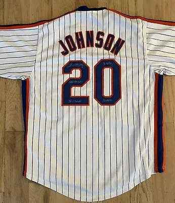 Howard  HoJo  Johnson Autographed NY Mets Jersey Signed 5 Inscriptions • $59.95