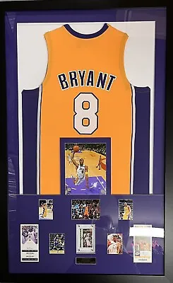 $1990 • Buy KOBE BRYANT Signed Card +UD Jersey Lakers Lower Merion Collage Ticket Framed COA