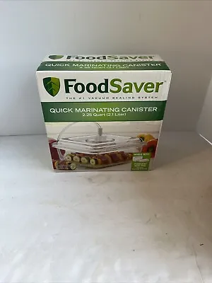 $29.99 • Buy Foodsaver Vacuum Sealing System Quick Marinating Canister 2.25 Qt. Food Saver