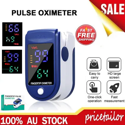 Professional Finger Pulse Oximeter Blood Oxygen Saturation Heart Rate Monitor AU • $10.99