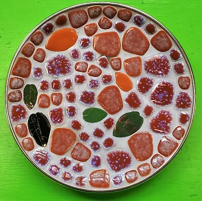 Vintage Mid Century 60s 70s Colorful Funky Ceramic Mosaic Tile Dish Tray Plate • $25