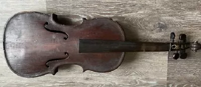 Antique Possibly German 4/4 Violin Original Finish Needs Restoration & Parts • $115