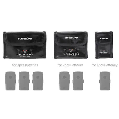 $13.25 • Buy Explosion-proof Lipo Battery Safe Storage Bag Case Protector For DJI Mavic Air 2