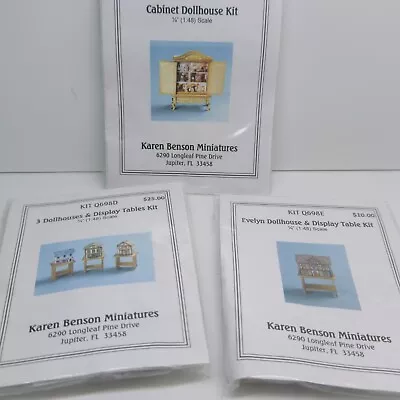 3 Pc Artisan Designed Dollhouse Miniature DIY Kit Karen Benson 1/4 Scale D133 • $22.50