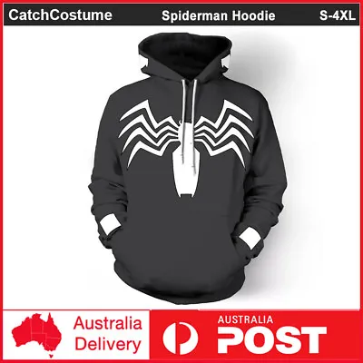 Venom Spiderman Hoodie Pullover Jumper Hooded Sweater Cosplay Sweatshirt Coat • $21.59